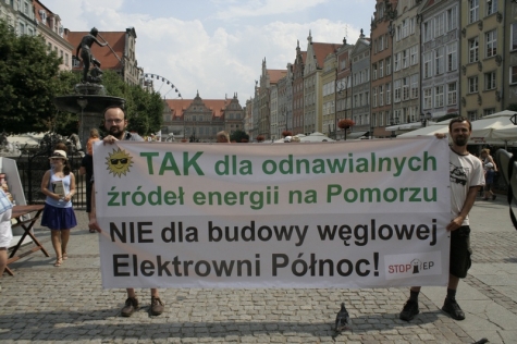 YES to renewables, NO to the Północ power plant – street actions in Gdańsk, Malbork and Tczew