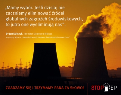 Say No to the ‘North’ Power Plant in Poland – an international campaign of sending letters to the investor